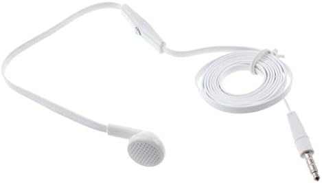 אוזניות קוויות שטוחות מונו אוזניות ללא ידיים עם אוזניות אוזניות אוזניים יחיד [3.5 ממ] [לבן] לספרינט